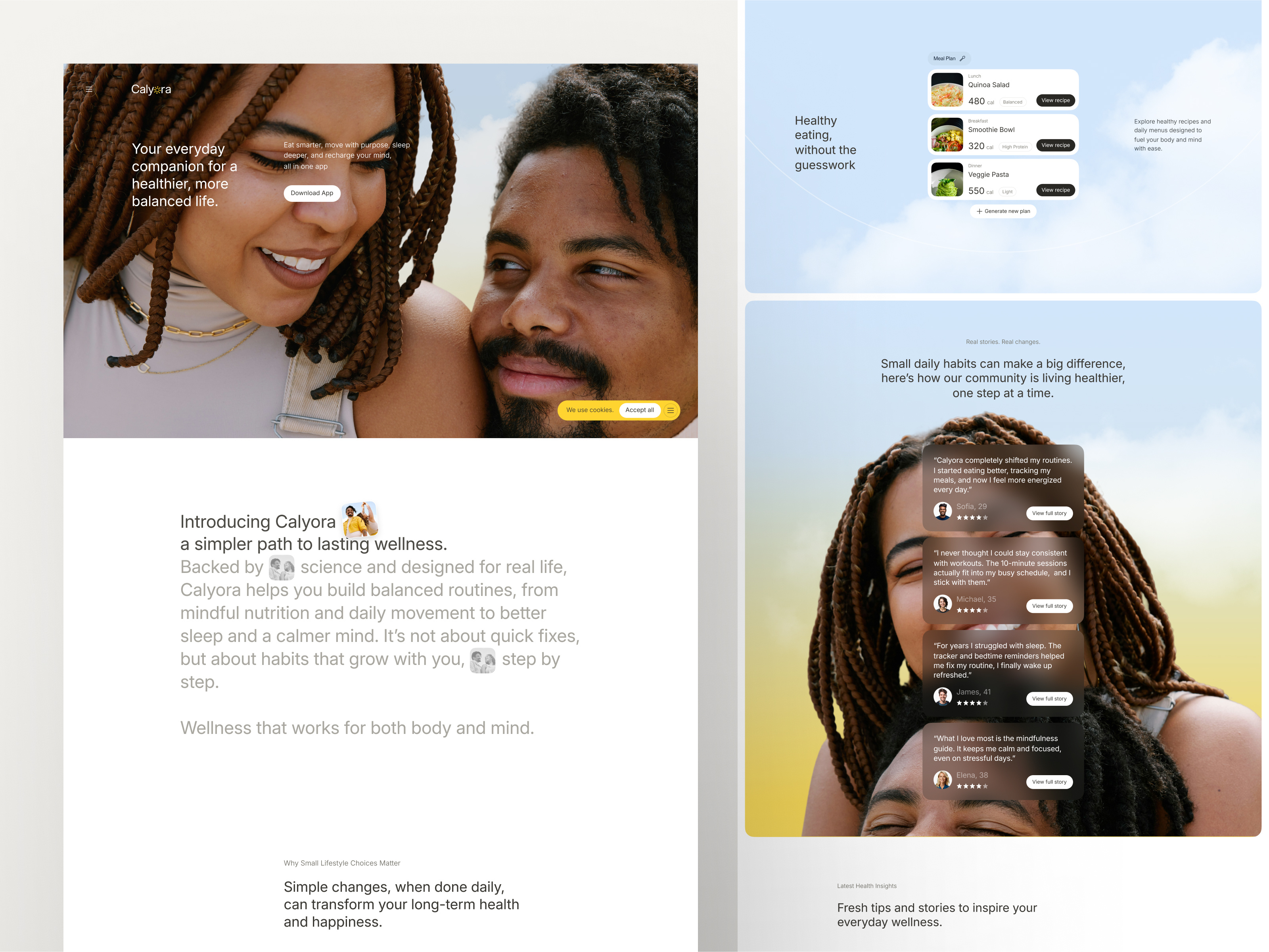 Example of Calyora - Holistic Wellness UI Kit & Landing Page