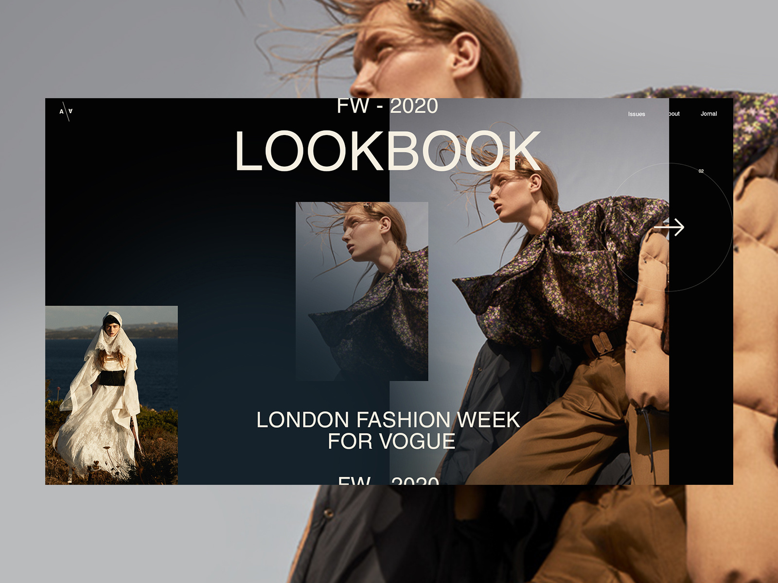 Example of Web Design. Art Direction 